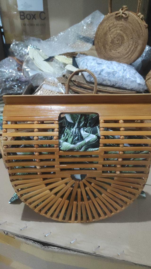 Handcrafted Bamboo Rattan Handbag