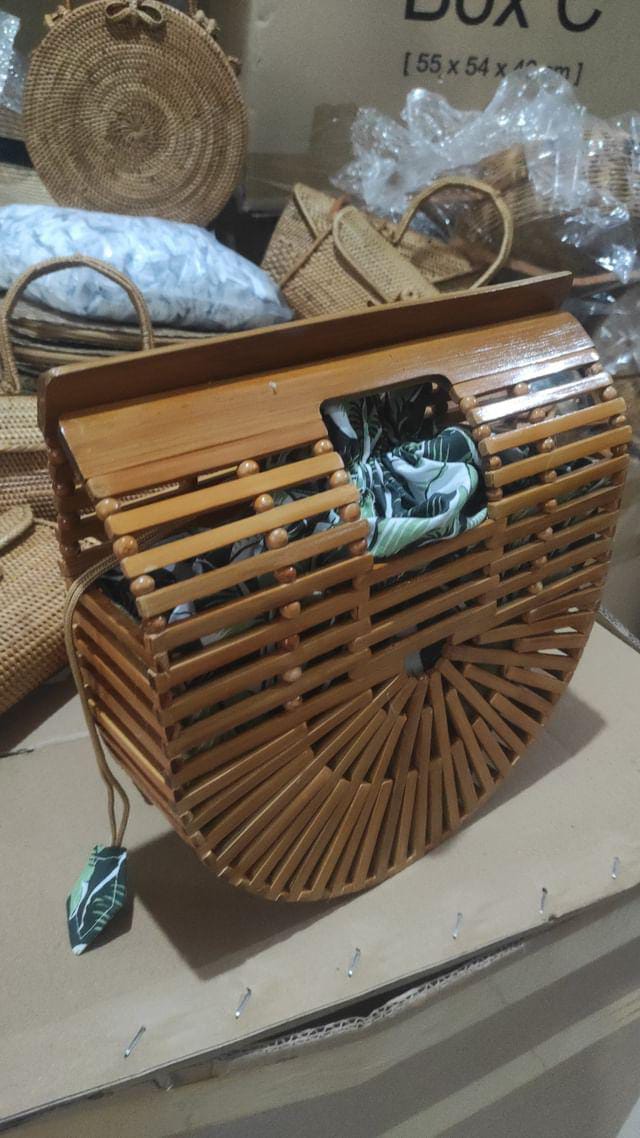 Handcrafted Bamboo Rattan Handbag