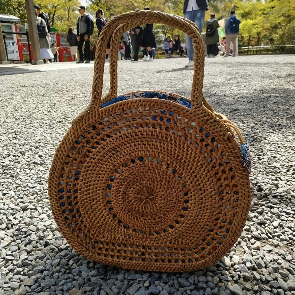 Large Rattan Tote Bag