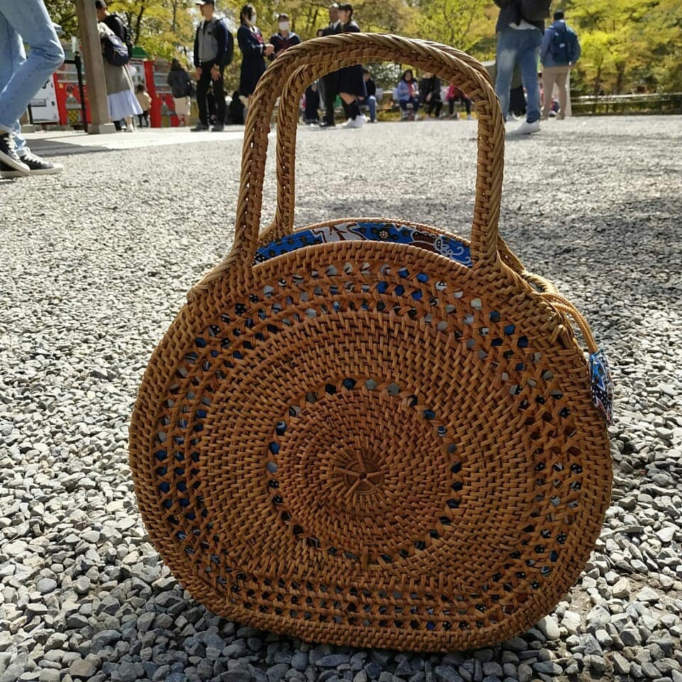 Large Rattan Tote Bag
