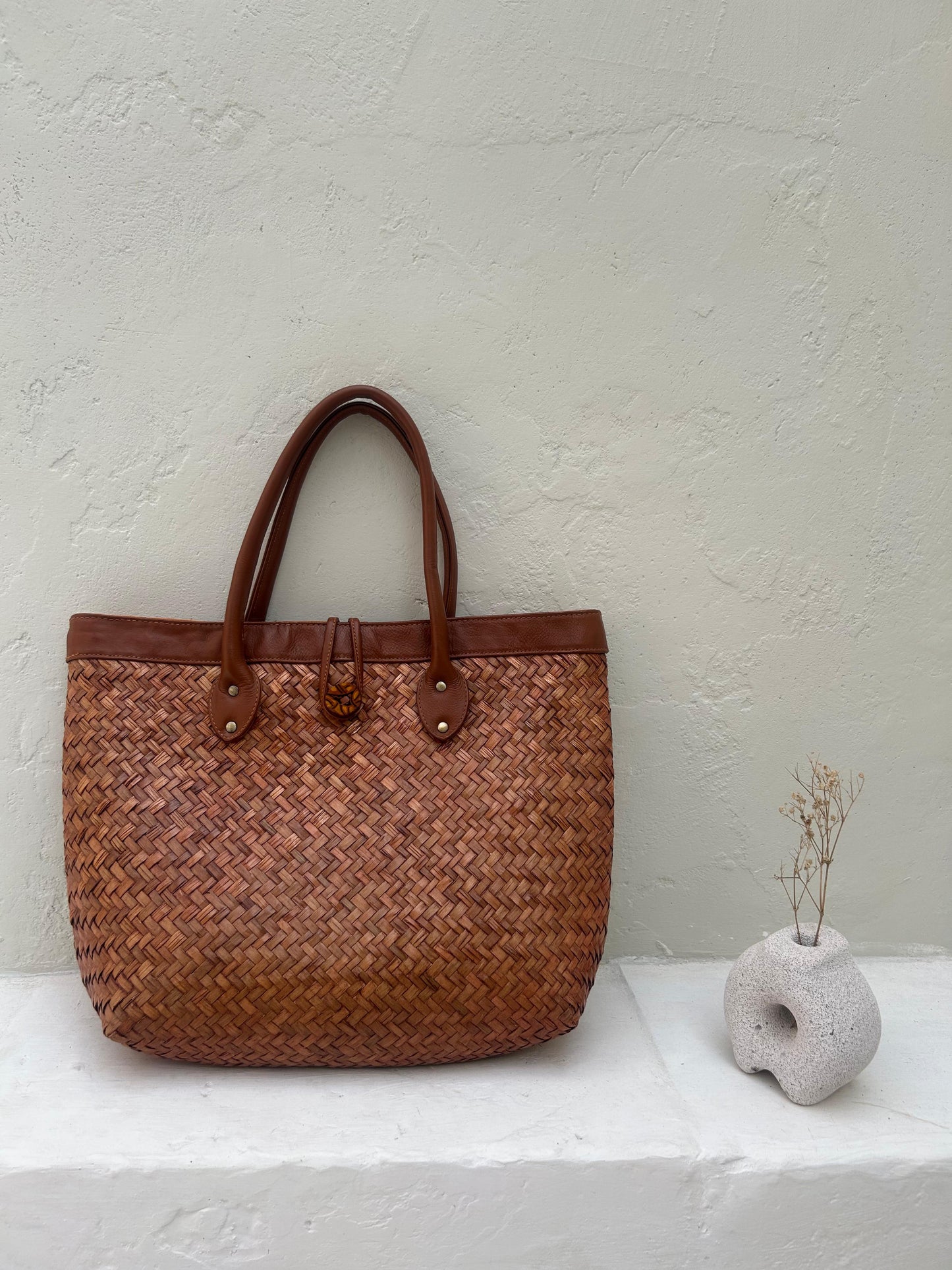 Handwoven Straw Tote Bag