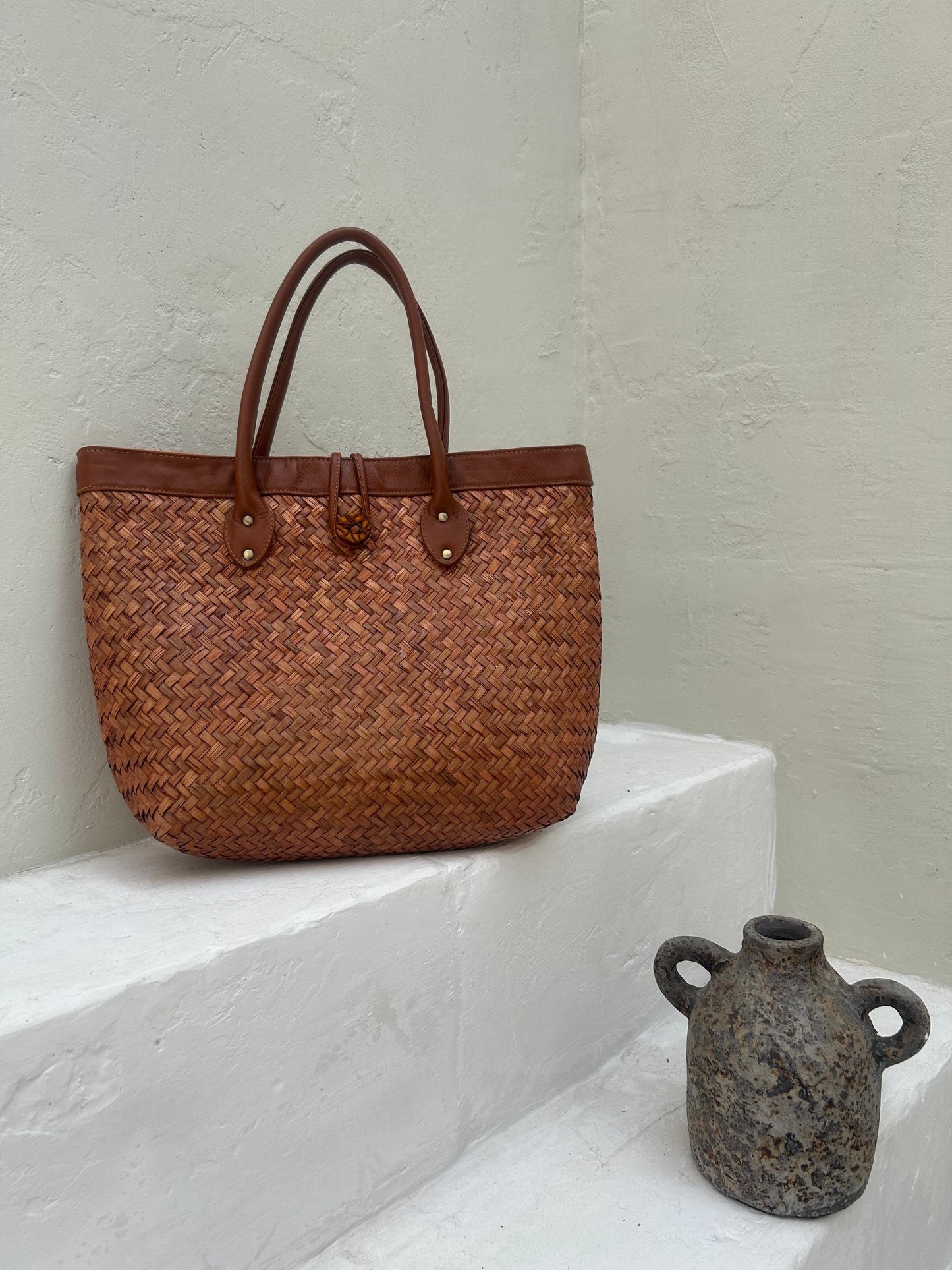 Handwoven Straw Tote Bag
