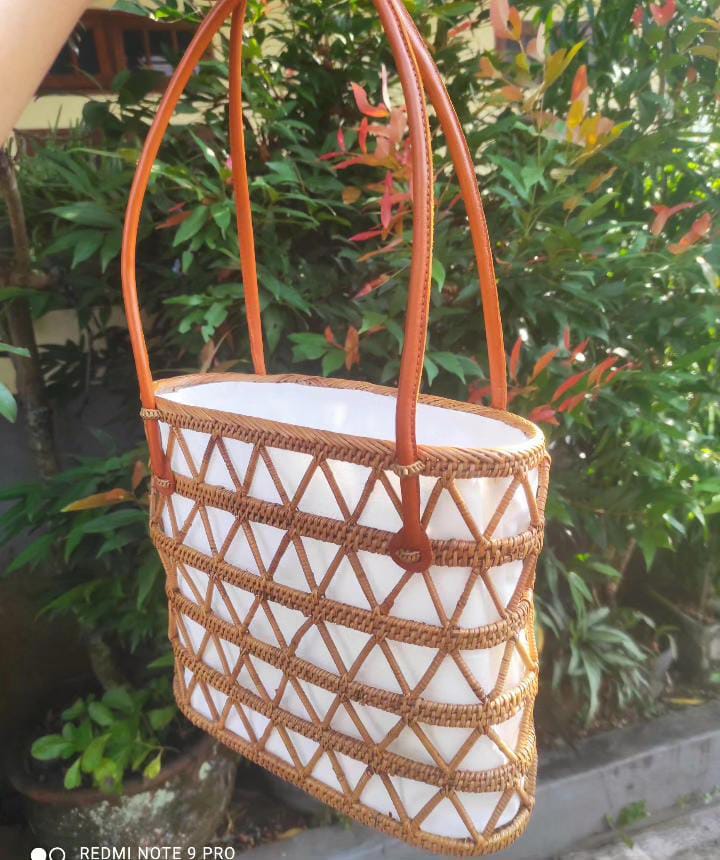 Handcrafted Braided Rattan Bag