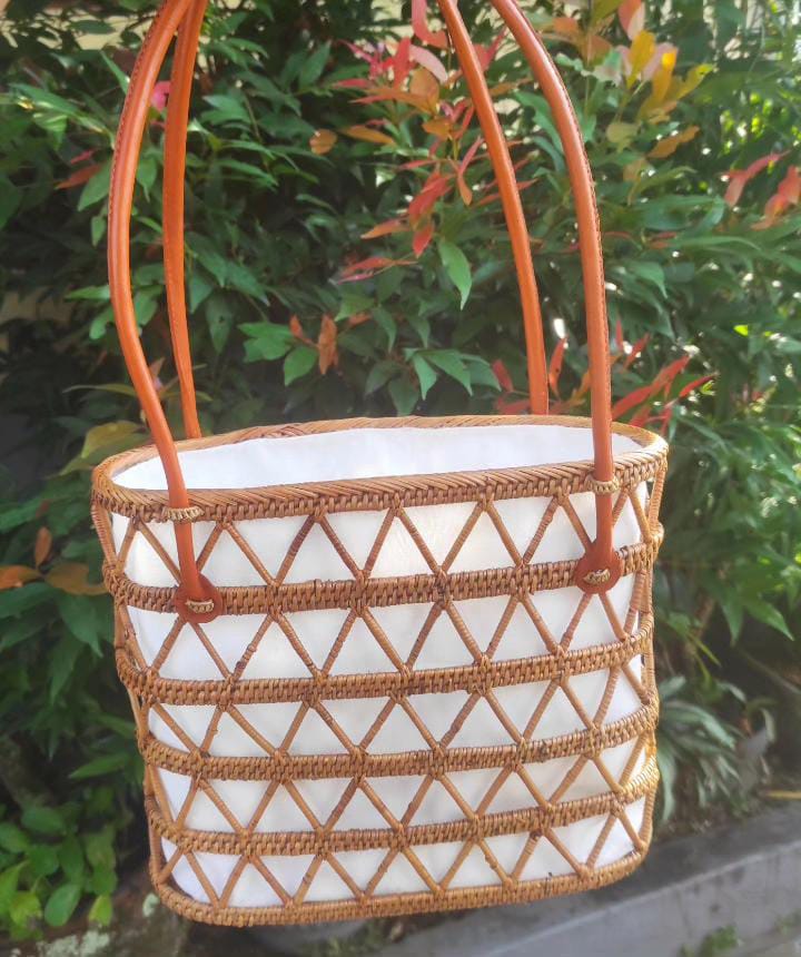 Handcrafted Braided Rattan Bag