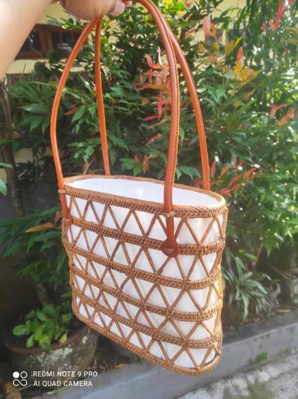 Handcrafted Braided Rattan Bag