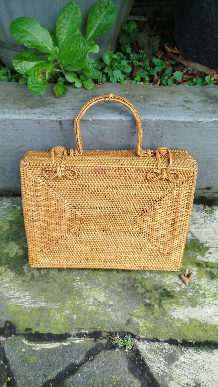 Handwoven Rattan Handbag Summer Beach Tote