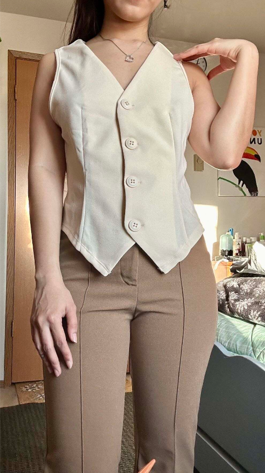 women sleeveless blazer vest jacket