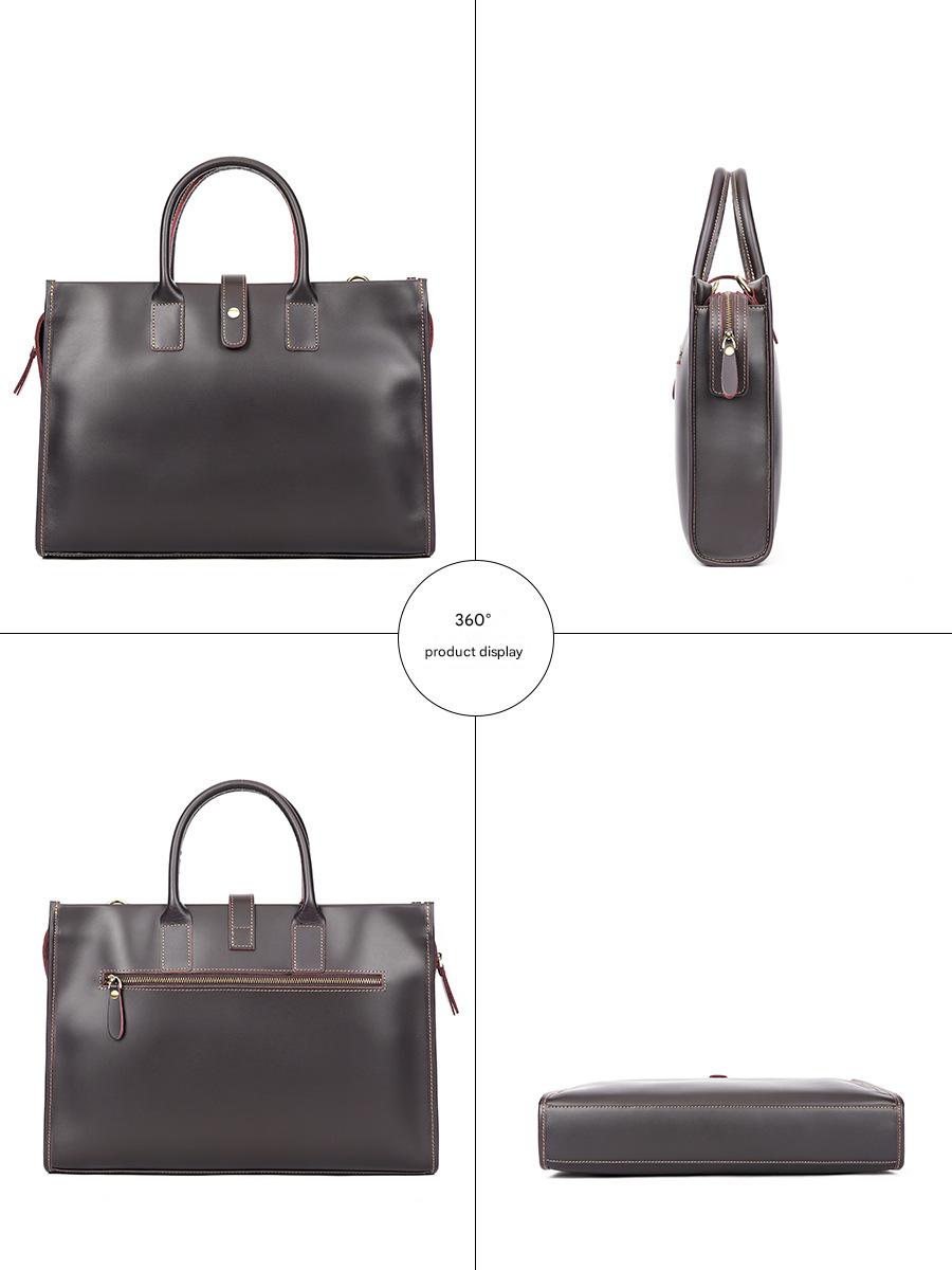 Men’s Genuine Leather Business Shoulder Handbag