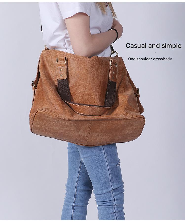 Genuine Cowhide Leather Suede Women’s Crossbody Shoulder Bag