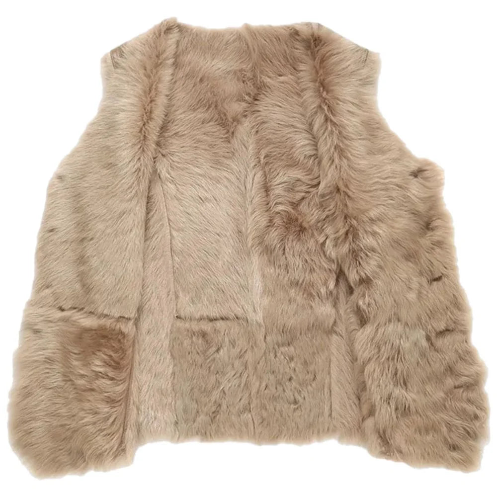 Men Shearling Suede Leather Vest
