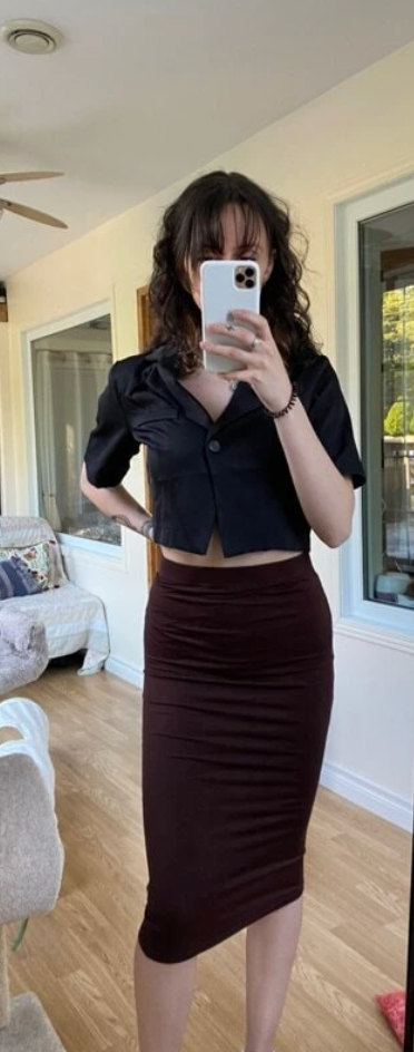 High Waist Below Knee Pencil Skirts