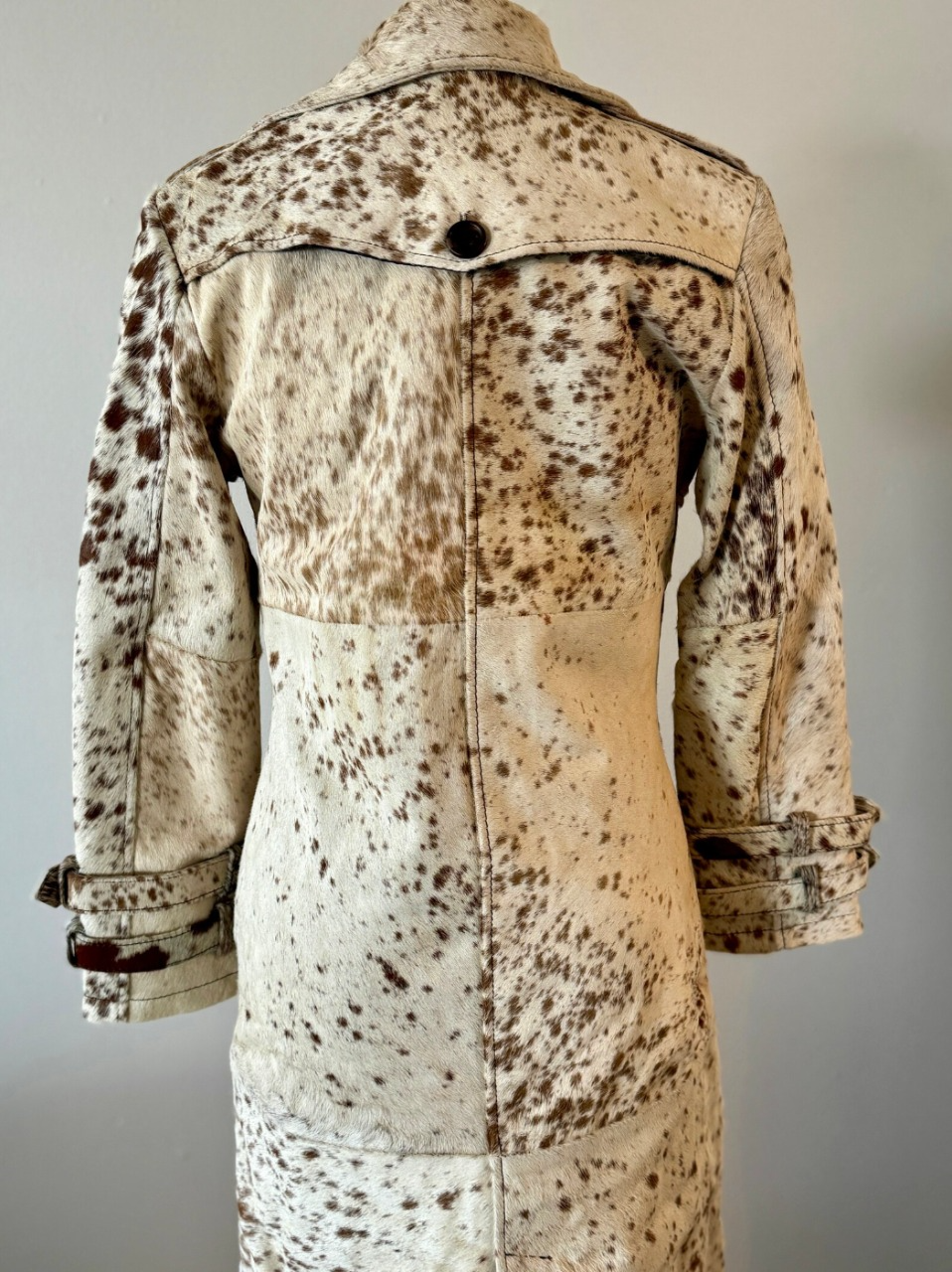 Women Cowhide Trench Coat for Rodeo & Western Style