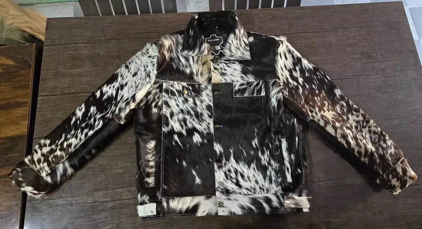 Tricolor Cowhide Jackets Men Women