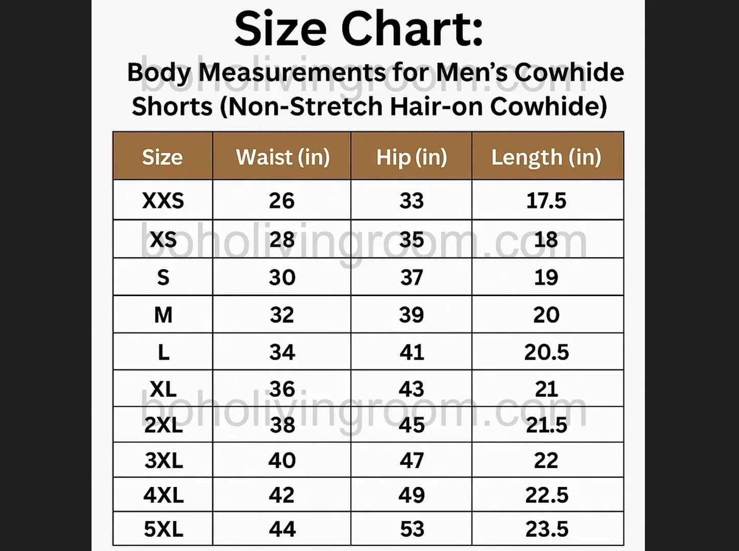 real hair on cow hide shorts