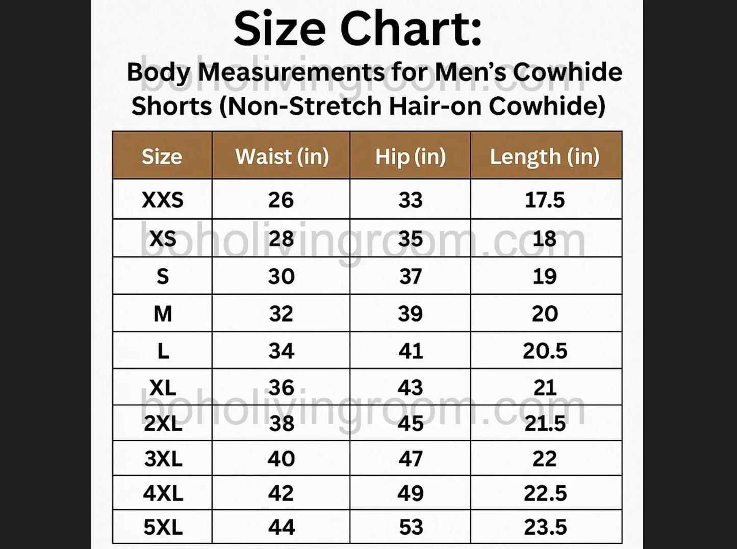 Black Hair on Hide Cowhide Cargo Shorts for Men