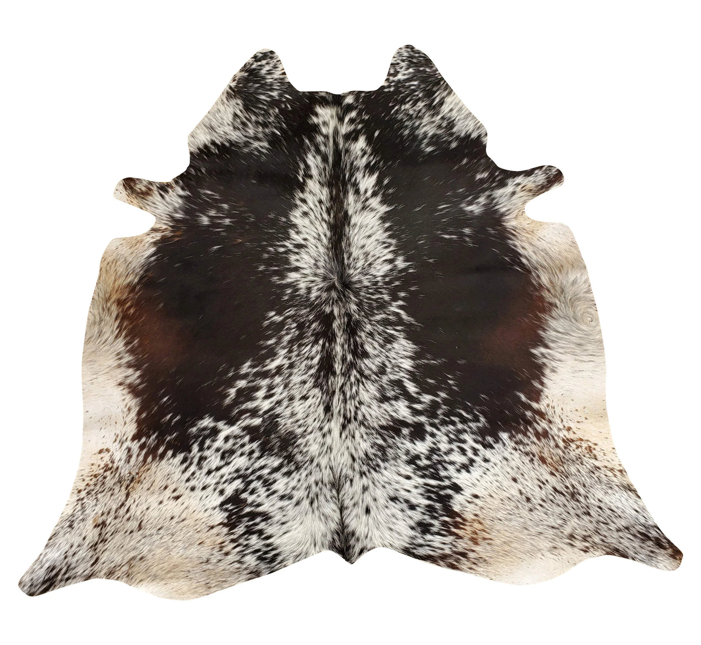 Mini Cowhide Rug Spotted Dark Brown Black