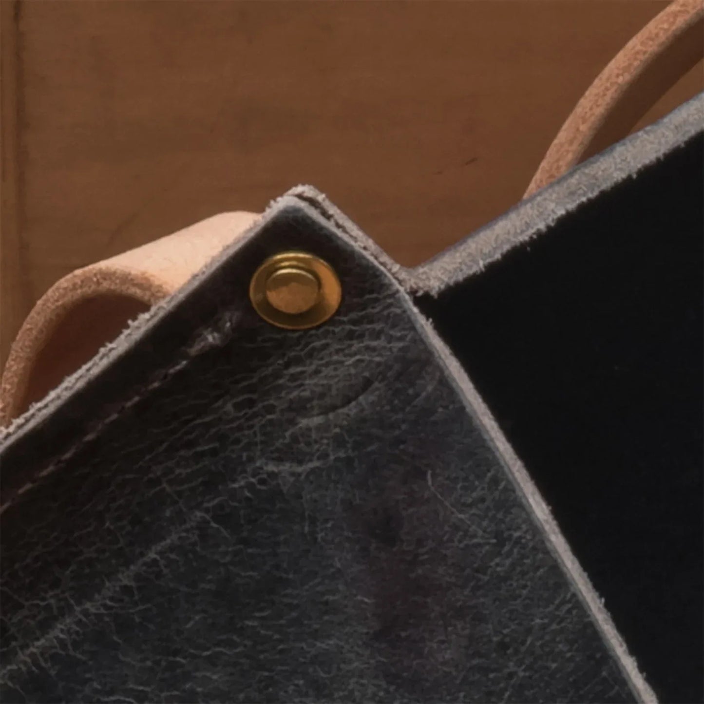 Leather firewood carrier log holders