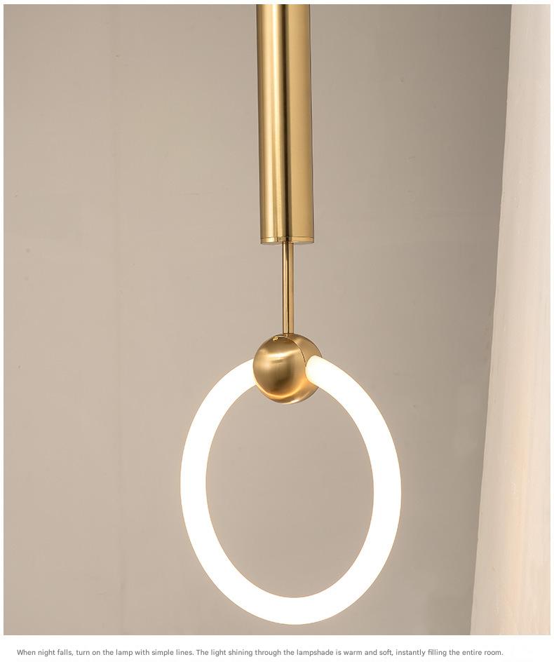 Nordic Postmodern Ring Chandelier Ceiling Lamp for Modern Interiors