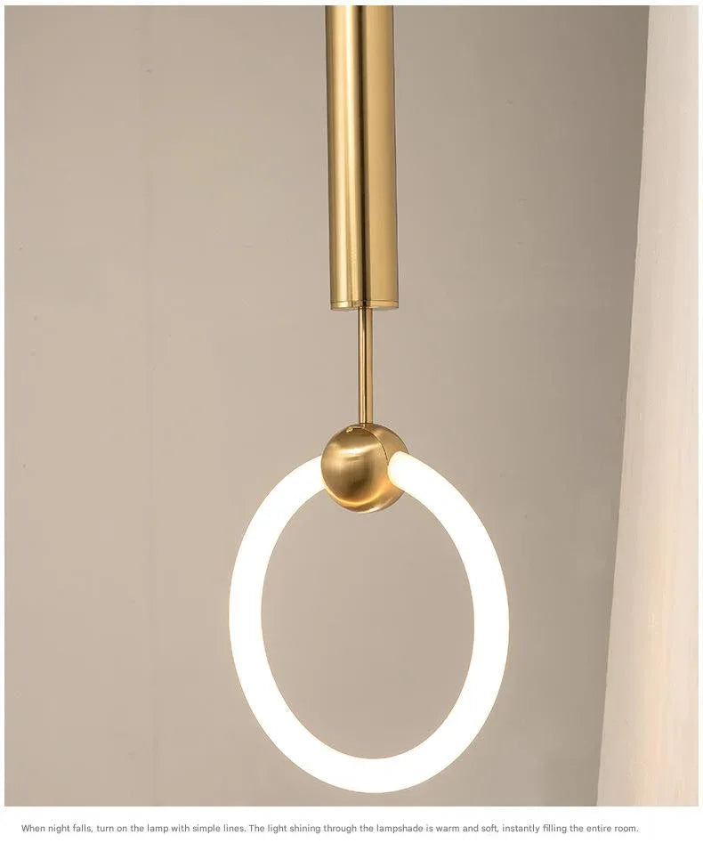 Nordic Postmodern Ring Chandelier Ceiling Lamp for Modern Interiors