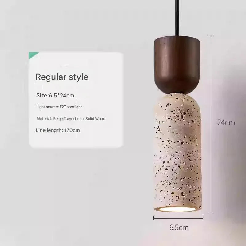 Travertine Stone Pendant Light for Dining Room & Bedroom