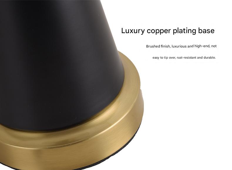 Modern scandinavian brass black table lamp