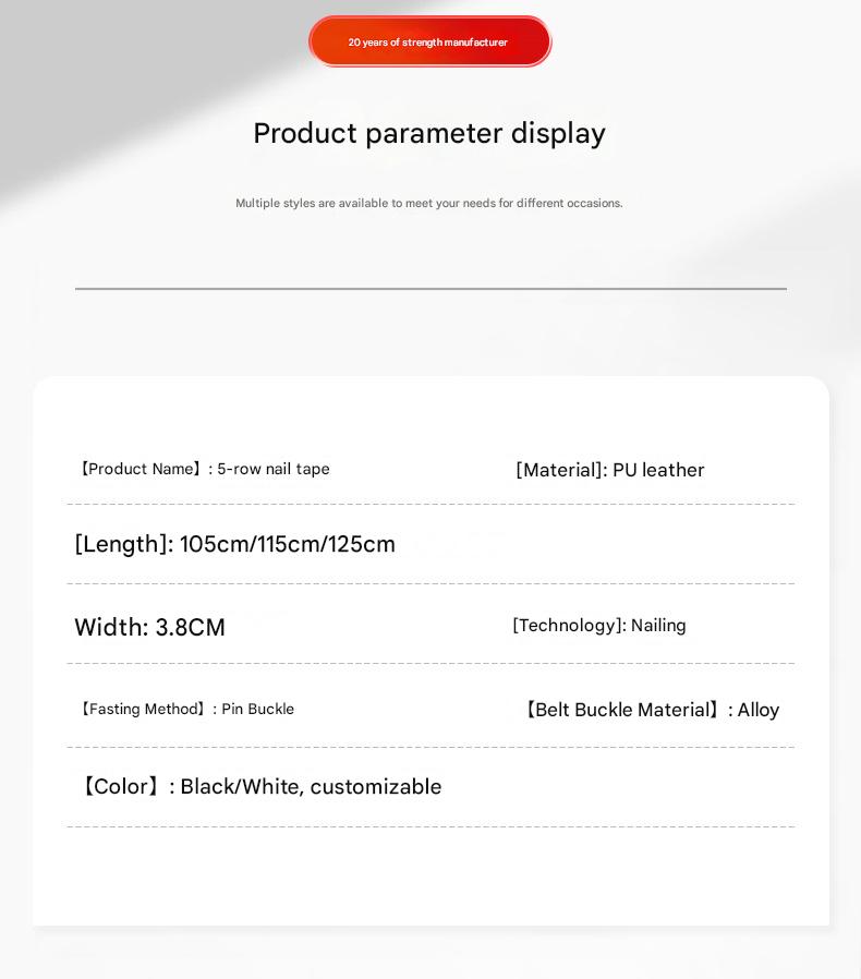 Five row rivet wide faux leather belt