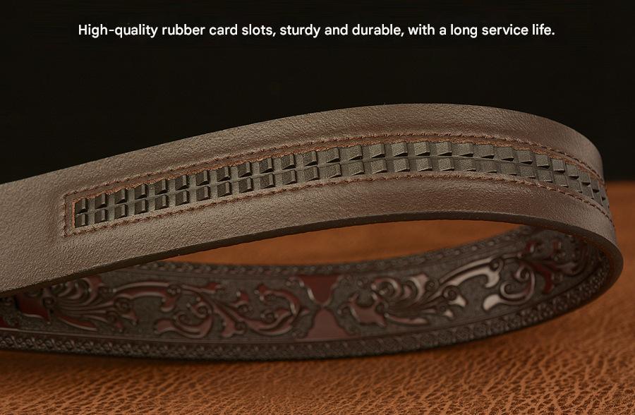 Men Anchor Buckle Genuine Leather Belt