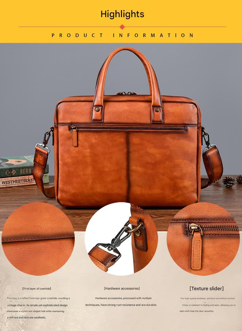 Handmade Leather Messenger Office Bag