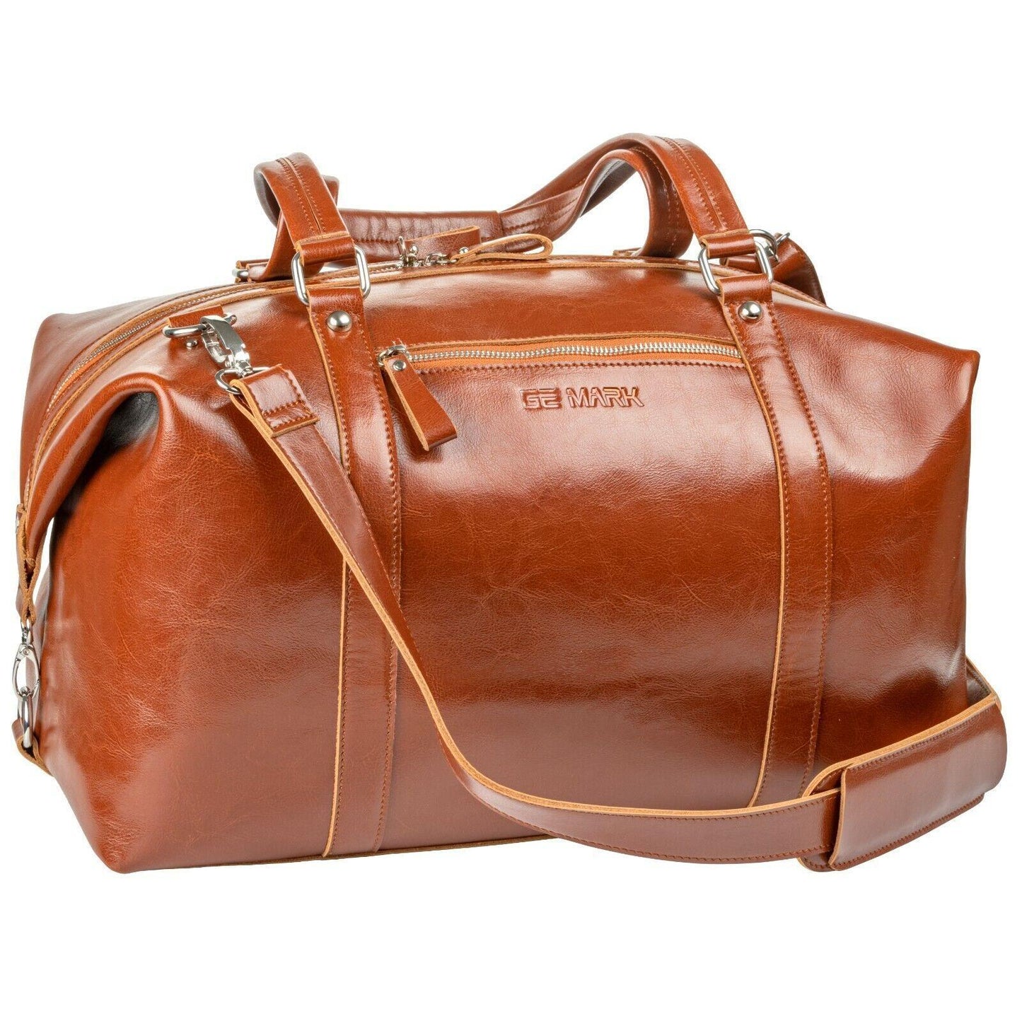 Men's Genuine Leather Weekender Duffel Bag