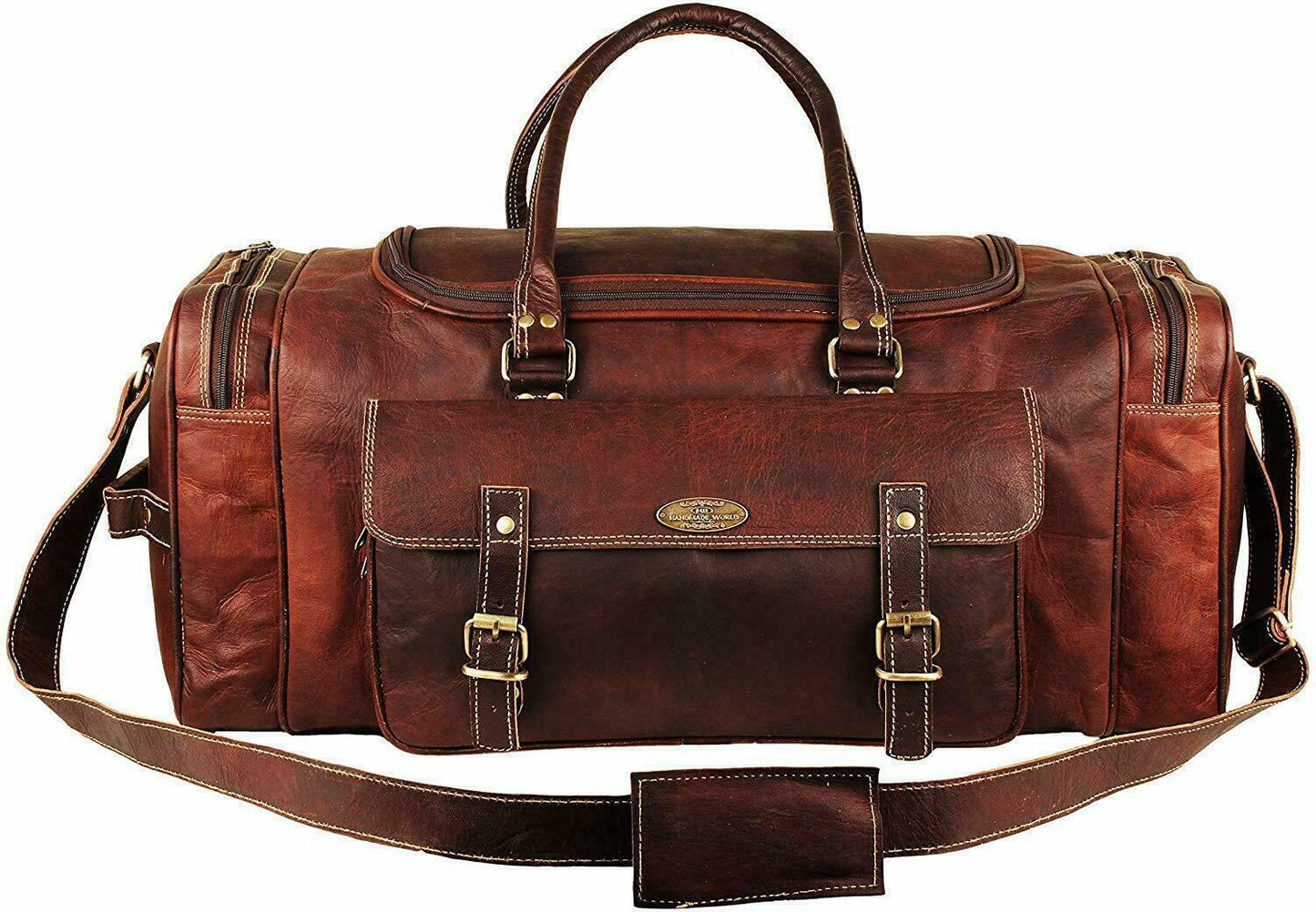 Extra Large Genuine Leather Travel Bag for Men