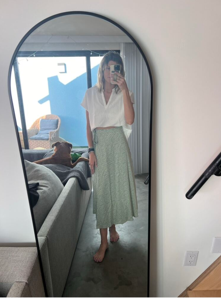 side wrap maxi skirt summer beach outfit