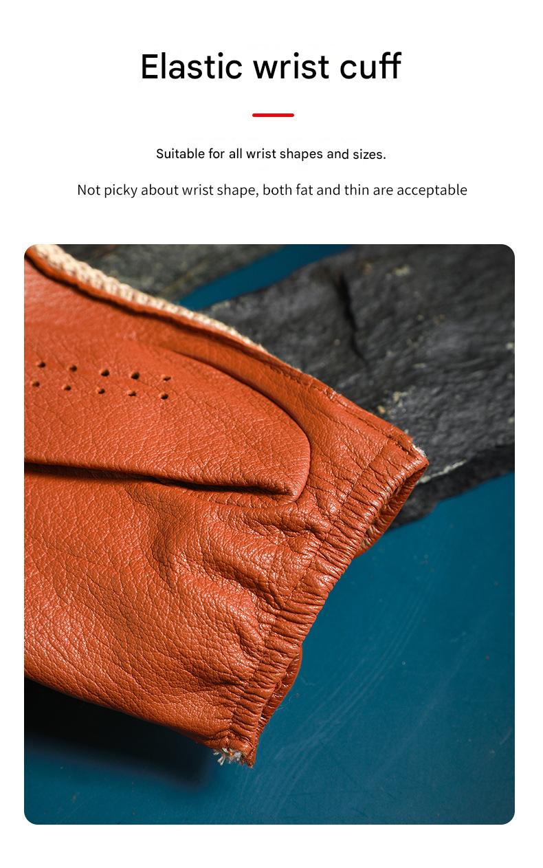 Half finger leather driving gloves
