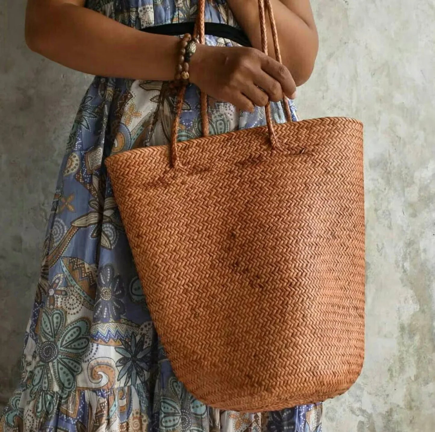 Borneo Rattan Tote Purse Handmade in Indonesia