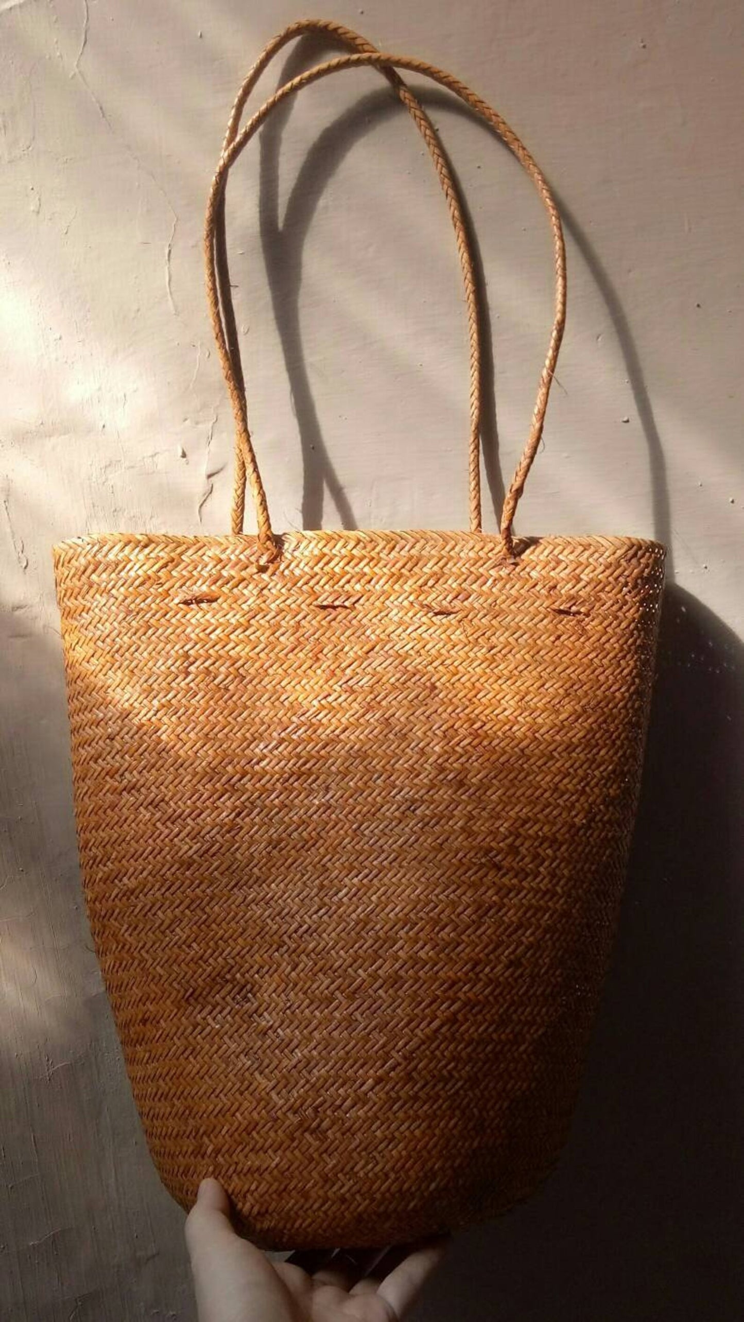 Borneo Rattan Tote Purse Handmade in Indonesia
