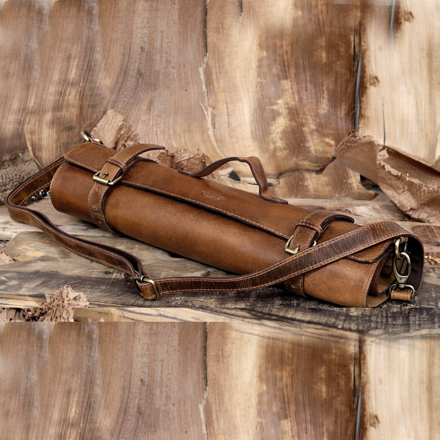 Leather Chef Knife roll Holder Case