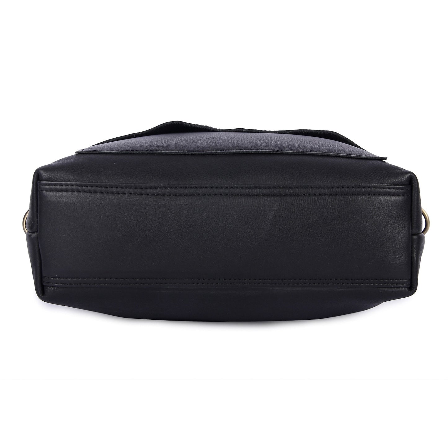 Real Genuine Black Leather Crossbody Bag