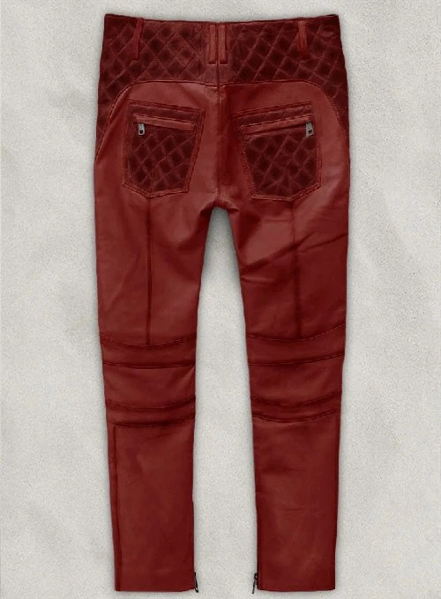 real leather skinny pants for men