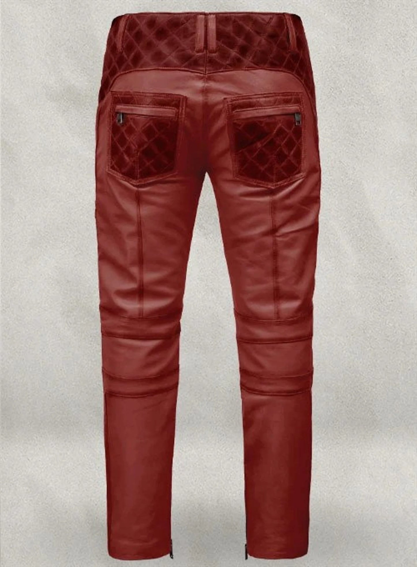 real leather skinny pants for men