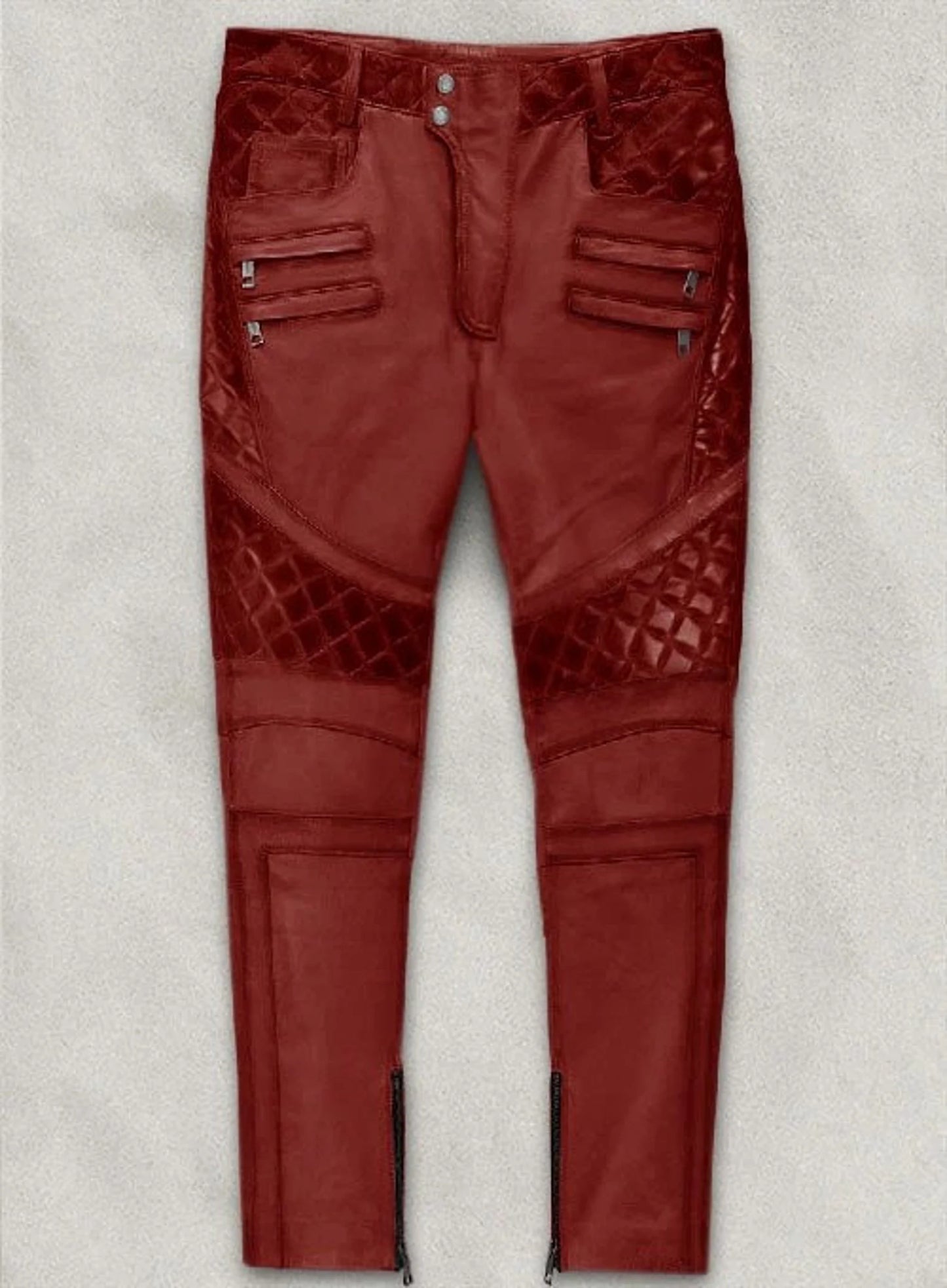 real leather skinny pants for men