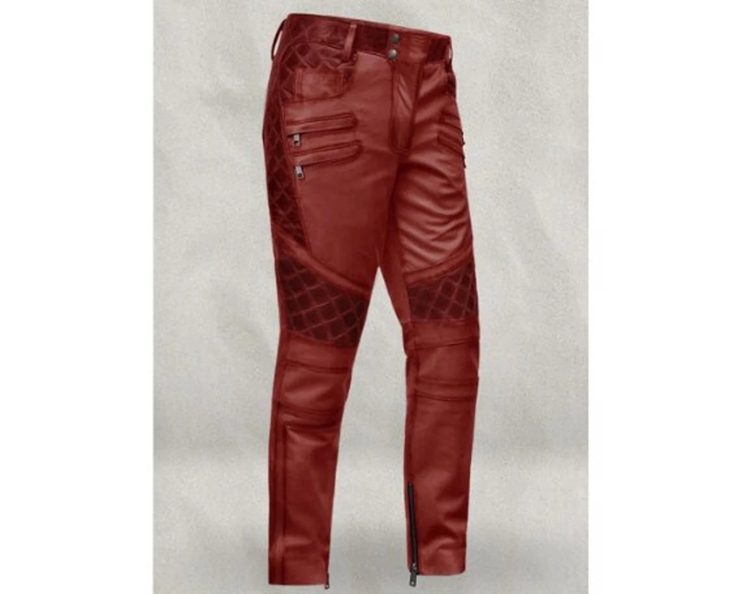 real leather skinny pants for men