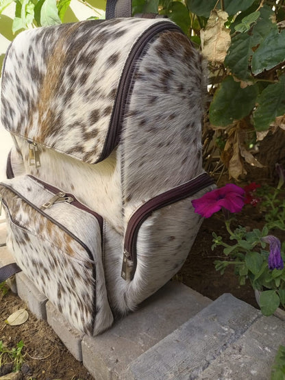 cowhide backpack diaper bag