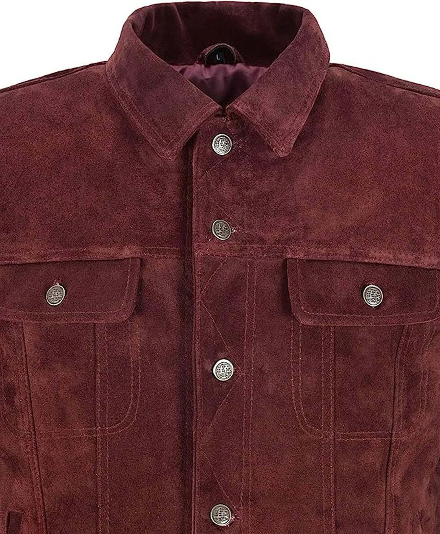 men's trucker suede cafe racer jacket