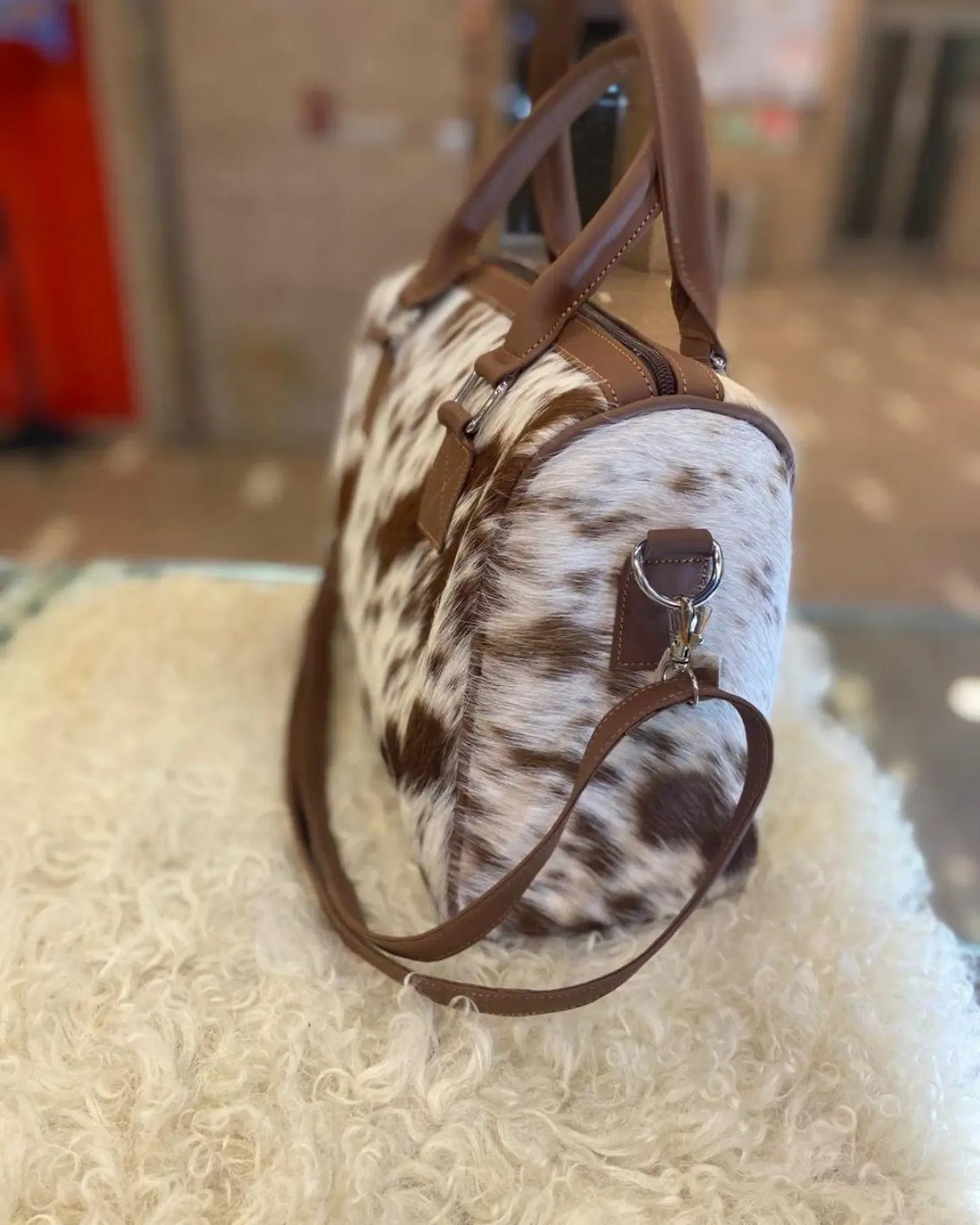 Cowhide Purse Hair-On Pony Skin Handbag