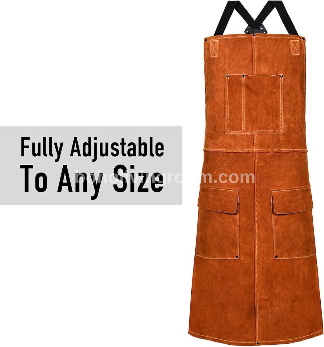 Genuine leather welding work apron heavy duty
