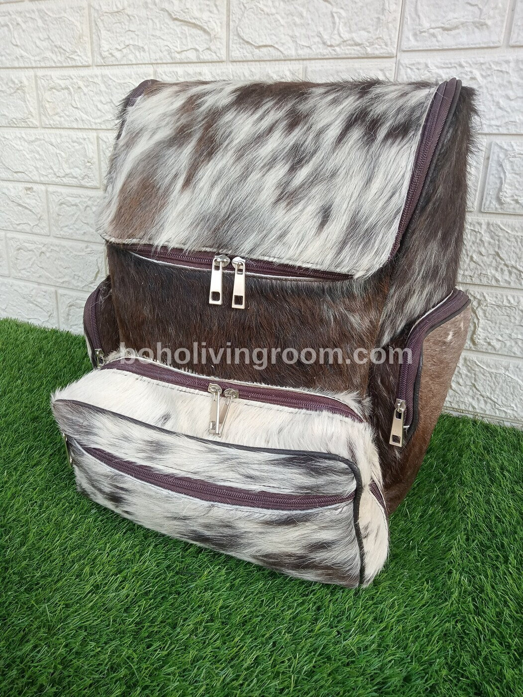 Long Hair Cowhide Backpack