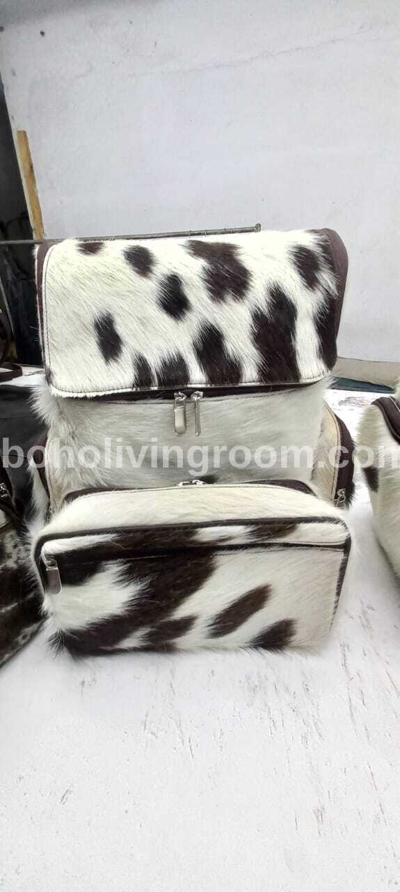 Real Natural Cowhide Backpack