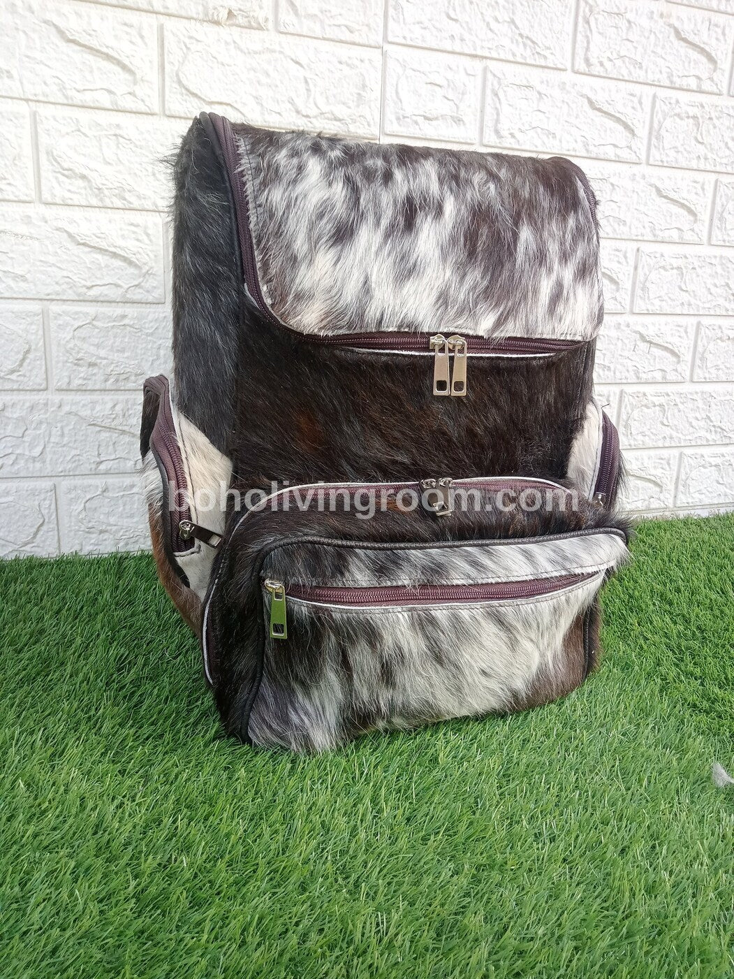 Long Hair Cowhide Backpack