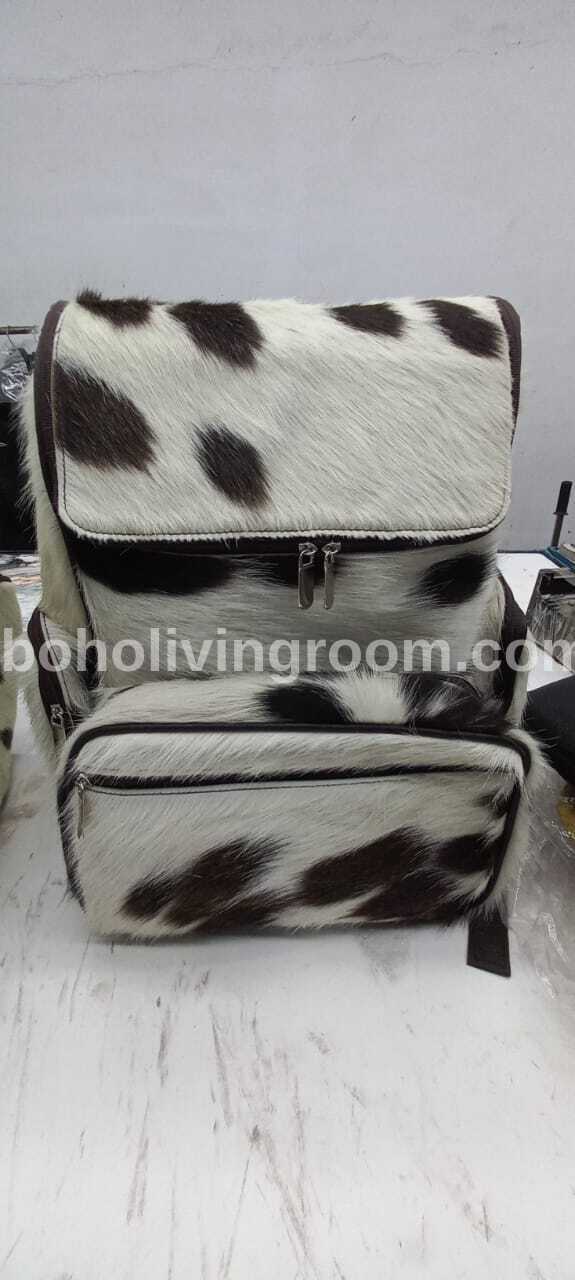 Real Natural Cowhide Backpack