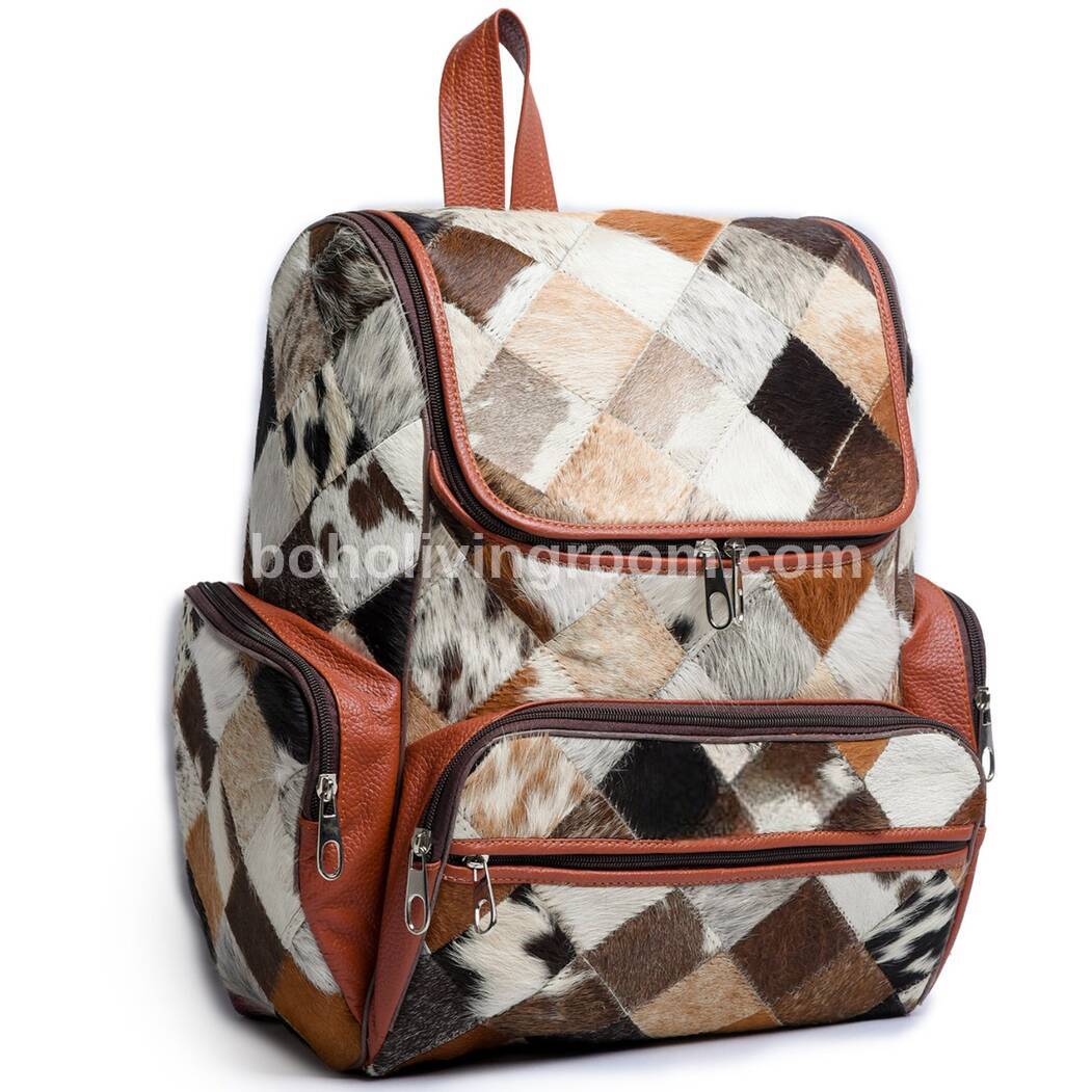 Patchword Cow Skin Diaper Backpack