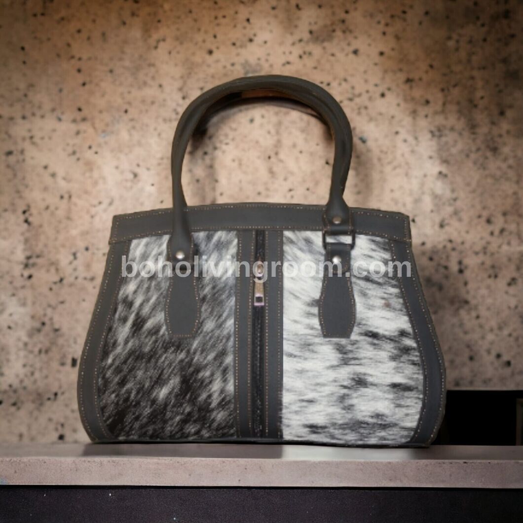 Exotic Cowhide Shoulder Handbag